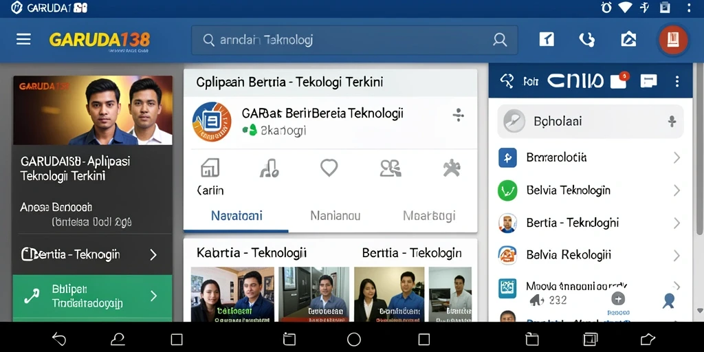 Antarmuka aplikasi GARUDA138 yang modern dan menarik.