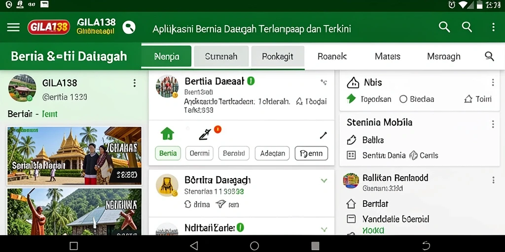 Tampilan antarmuka GILA138 yang menarik dan informatif.