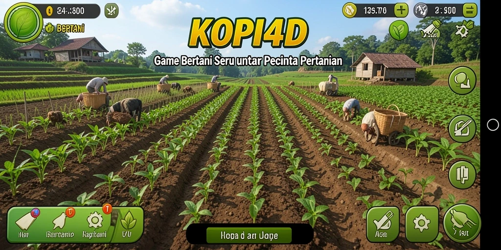 Antarmuka pengguna KOPI4D yang menarik dan fungsional untuk bertani.