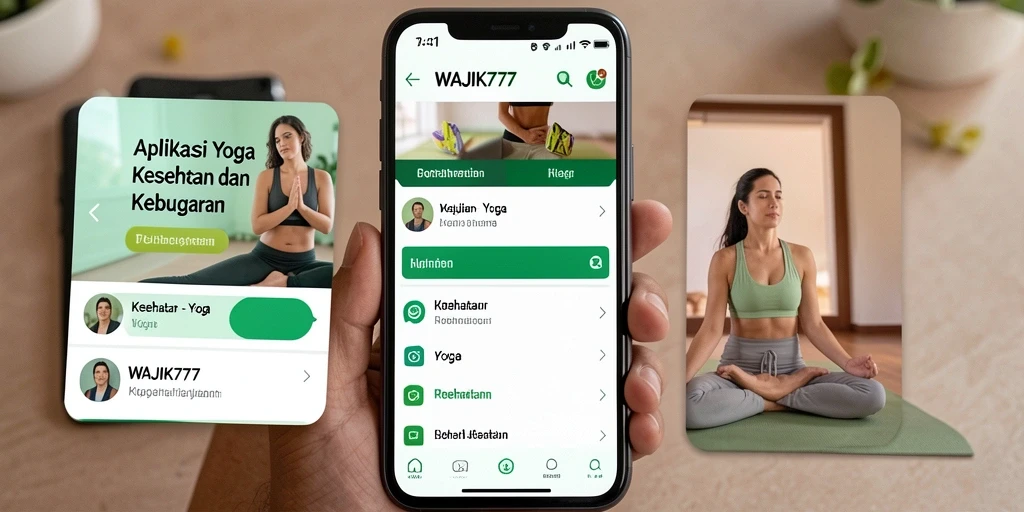 Tampilan antarmuka WAJIK777 yang intuitif untuk latihan Yoga.