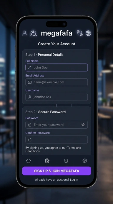 Registrasi Akun Baru Megafafa dengan Mudah